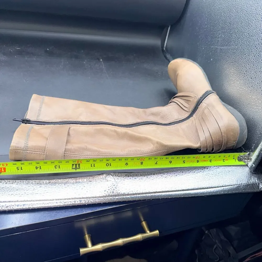 Remonte Dorndorf Leather Knee High Boots Brown Size 43 US 11.5 Zip